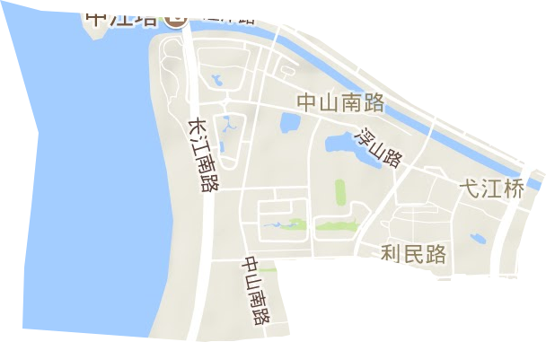中山南路街道地形圖