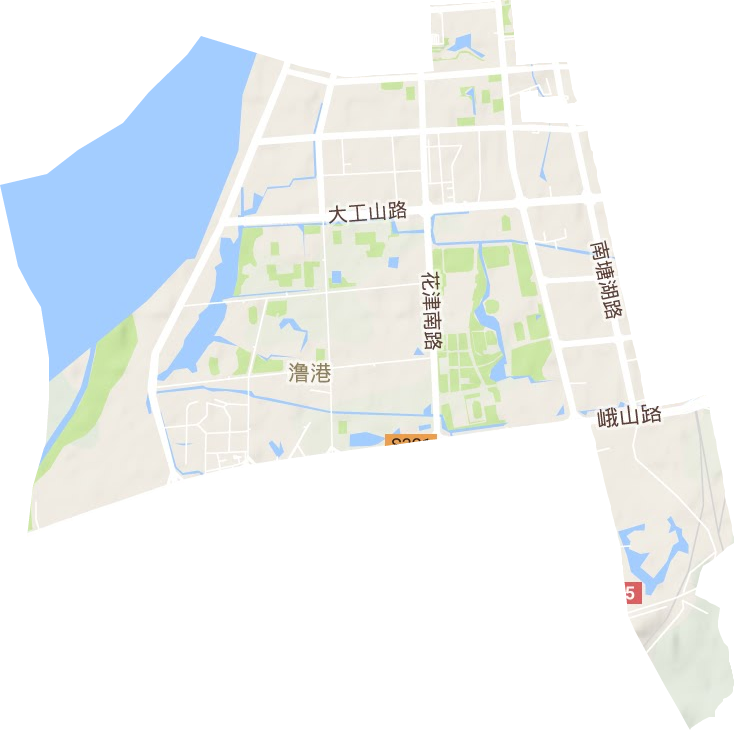 瀂港街道地形圖