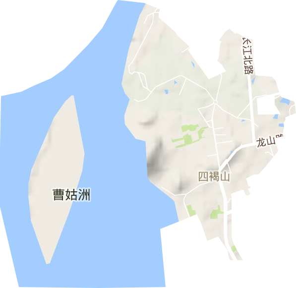 四褐山街道地形圖