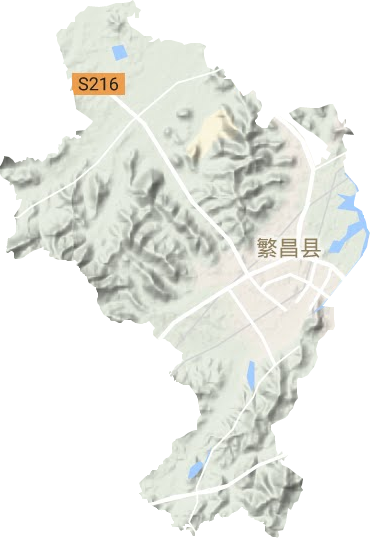 繁陽鎮(zhèn)地形圖
