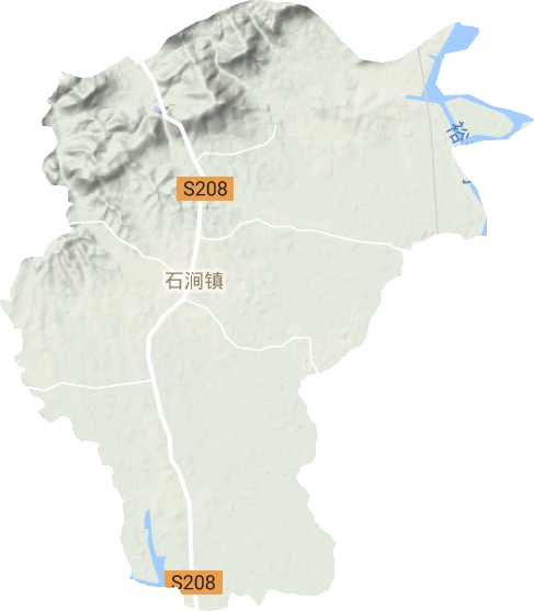 石澗鎮地形圖