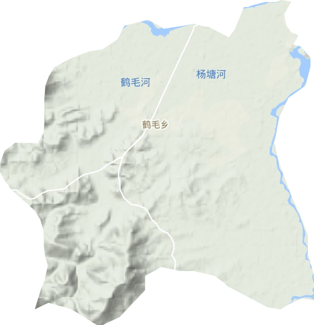 鶴毛鄉(xiāng)地形圖