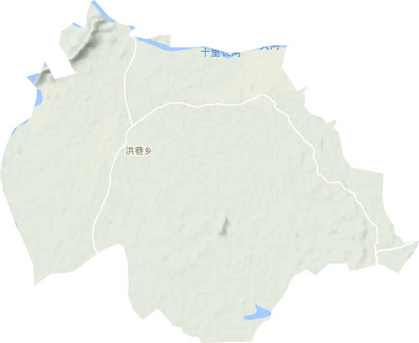 洪巷鄉地形圖