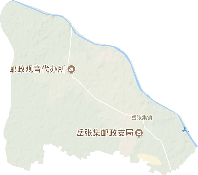 岳張集鎮地形圖