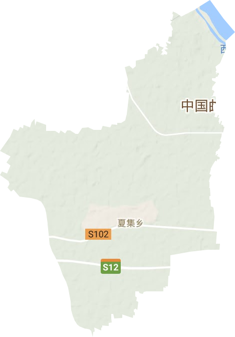 夏集鎮(zhèn)地形圖