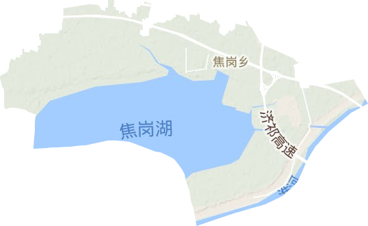 焦崗湖鎮地形圖