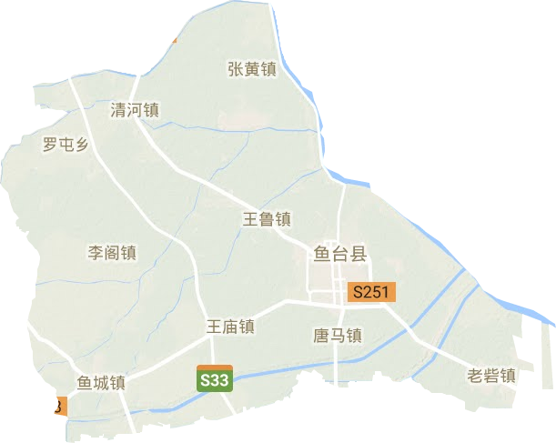魚臺(tái)縣地形圖