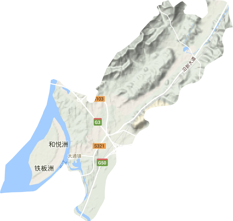 大通鎮地形圖