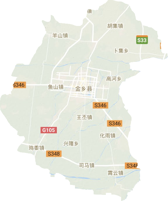 金鄉(xiāng)縣地形圖