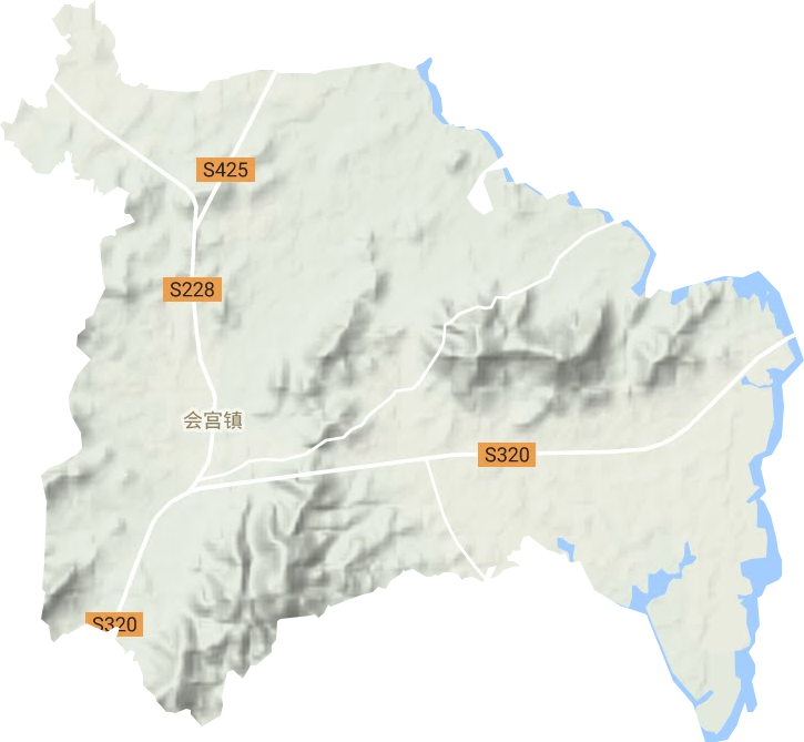 會宮鎮(zhèn)地形圖