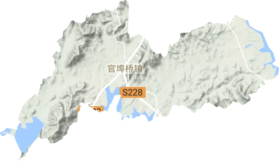 官埠橋鎮(zhèn)地形圖