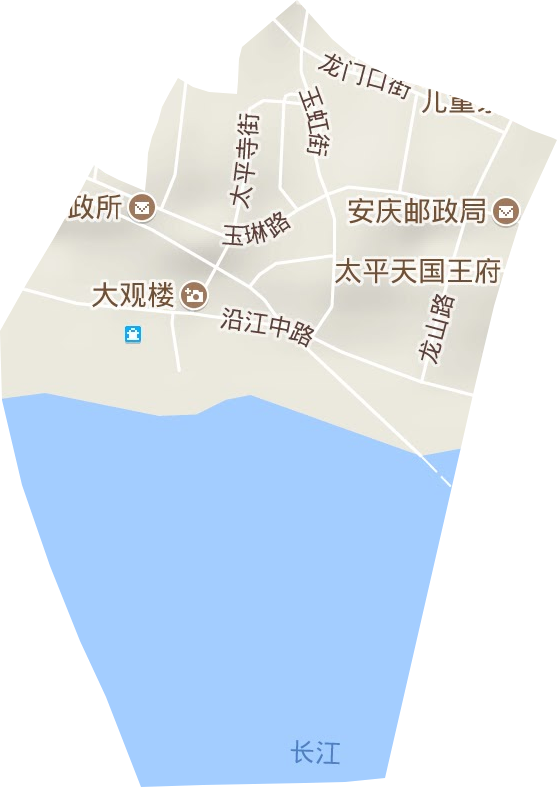 玉琳路街道地形圖