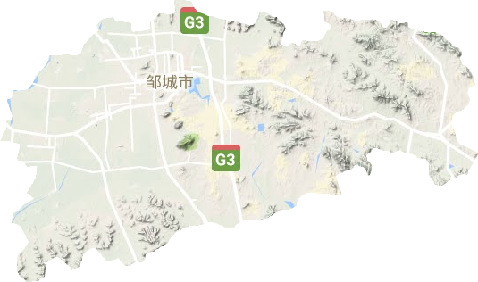 鄒城市地形圖