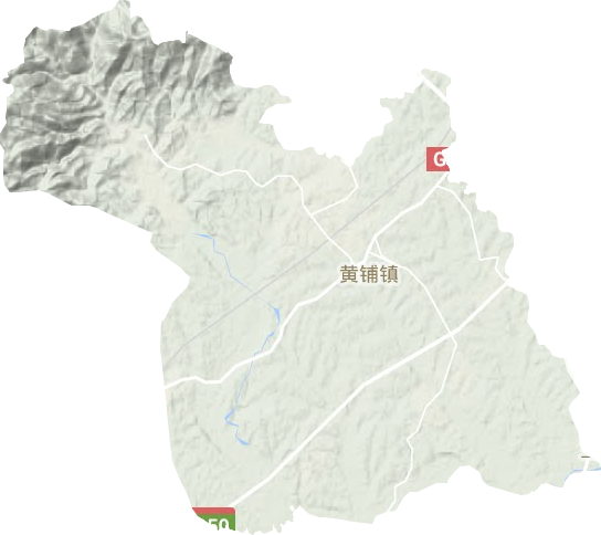黃鋪鎮地形圖