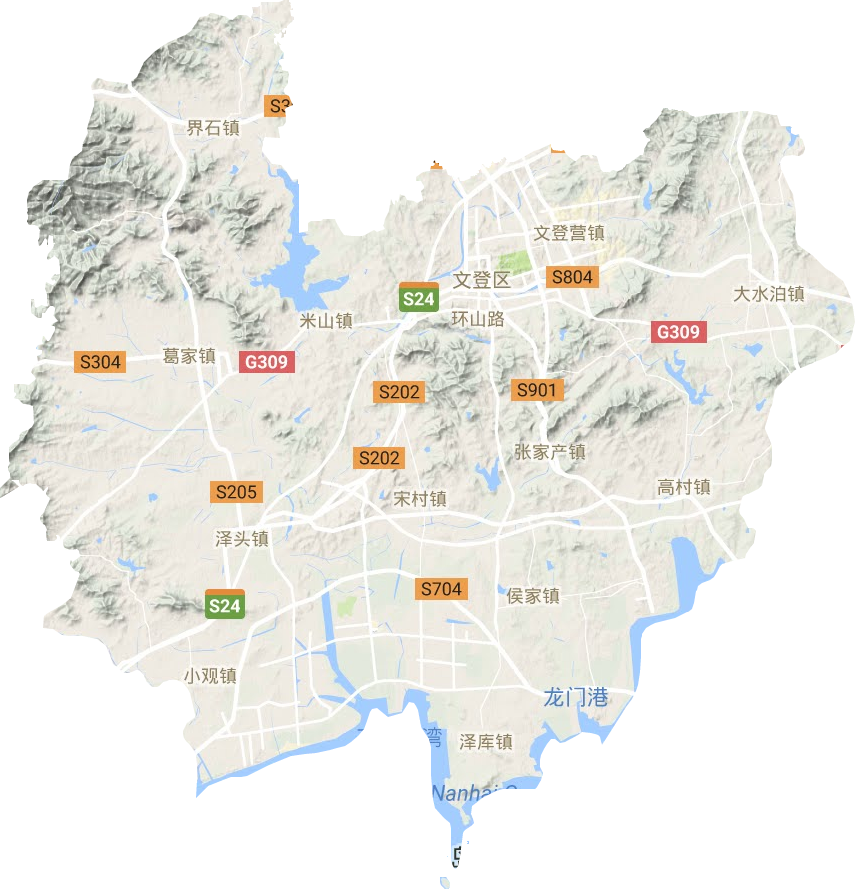 文登區地形圖