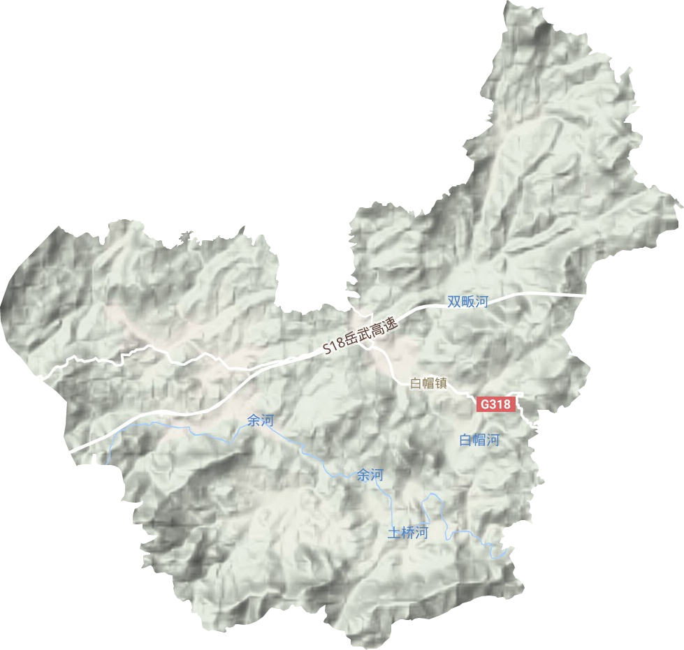 白帽鎮地形圖
