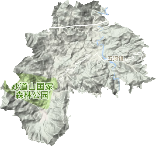 五河鎮(zhèn)地形圖