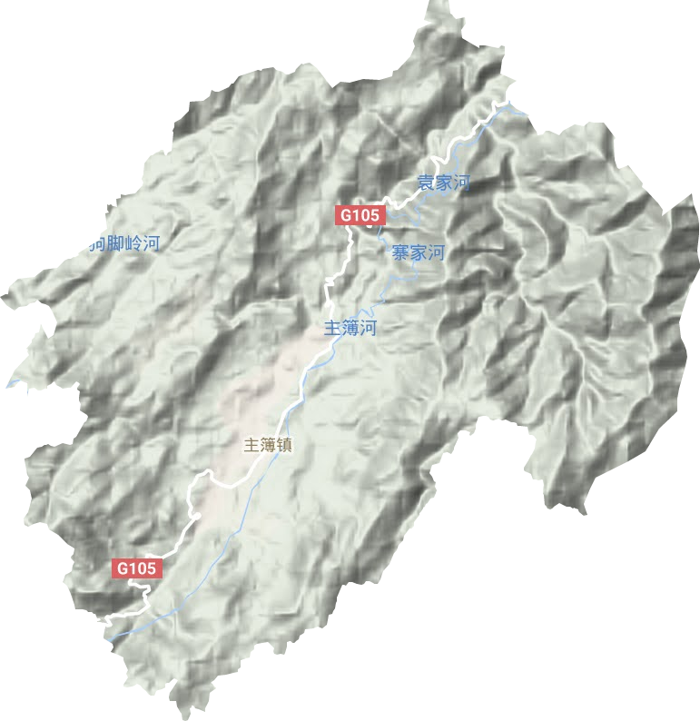主簿鎮地形圖