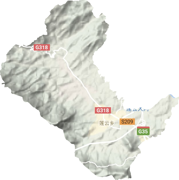 蓮云鄉地形圖