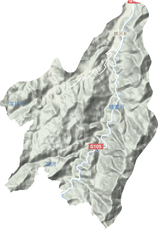 姚河鄉(xiāng)地形圖