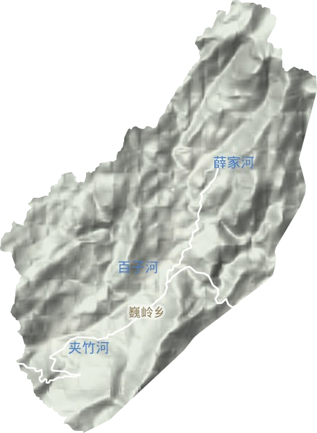 巍嶺鄉(xiāng)地形圖
