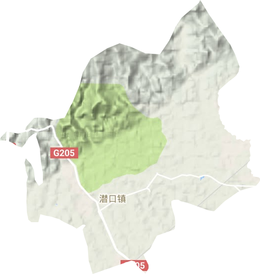 潛口鎮(zhèn)地形圖