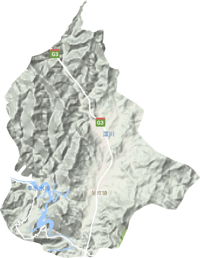呈坎鎮(zhèn)地形圖