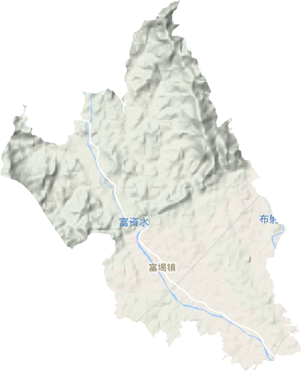 富堨鎮地形圖
