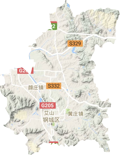 鋼城區(qū)地形圖