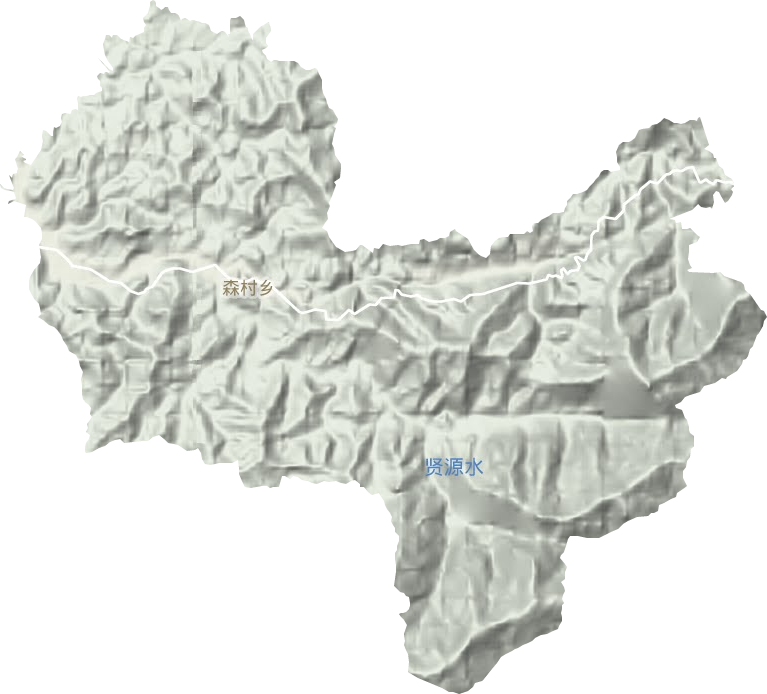 森村鄉(xiāng)地形圖