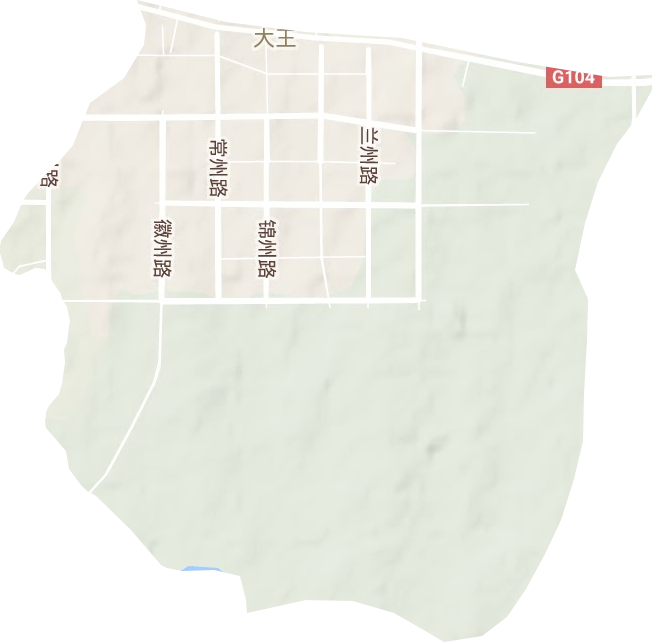 大王街道地形圖