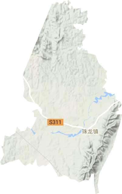 珠龍鎮(zhèn)地形圖