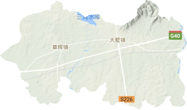 大墅鎮地形圖