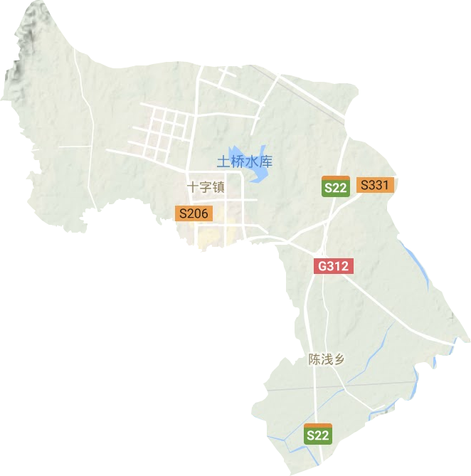 十字鎮(zhèn)地形圖