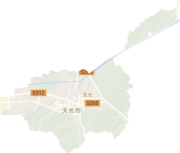 天長街道地形圖