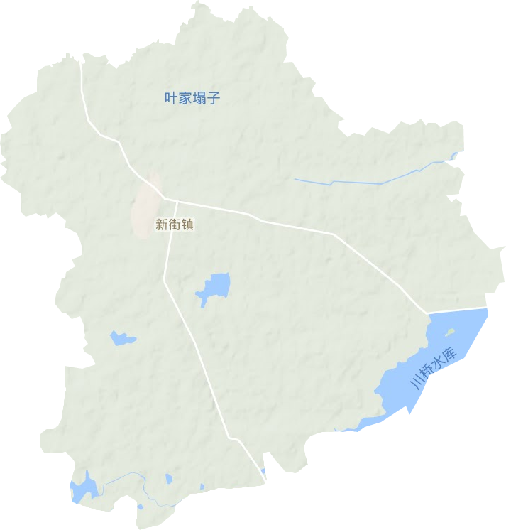 新街鎮(zhèn)地形圖