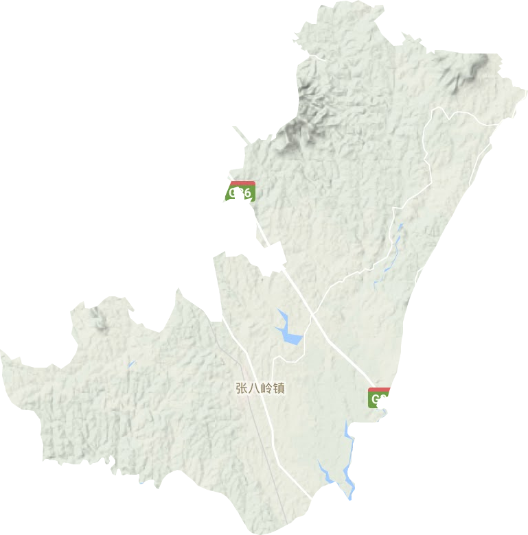 張八嶺鎮地形圖