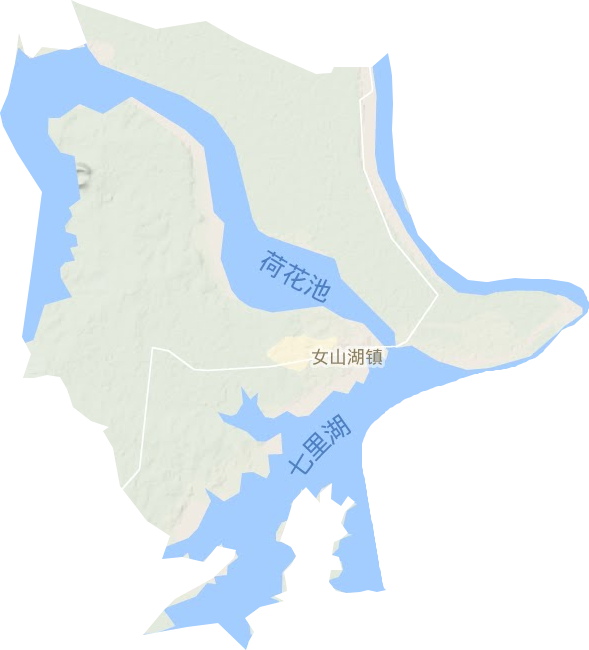 女山湖鎮(zhèn)地形圖