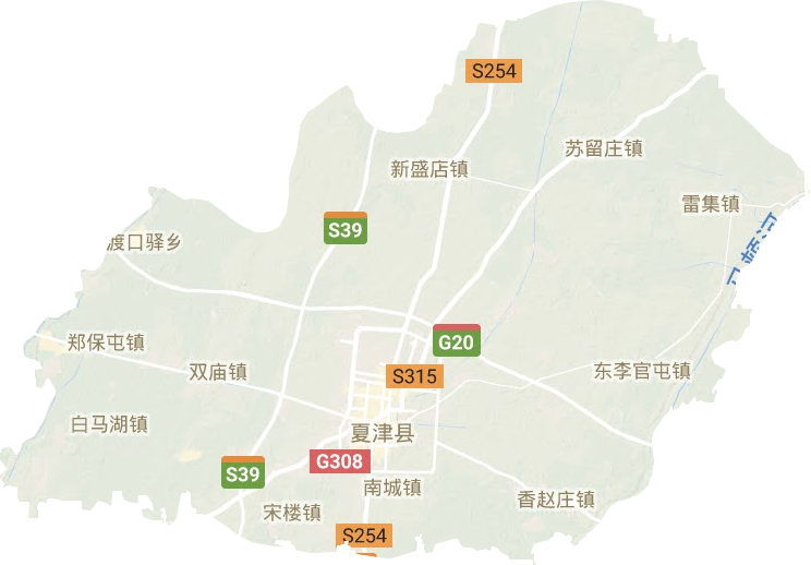 夏津縣地形圖