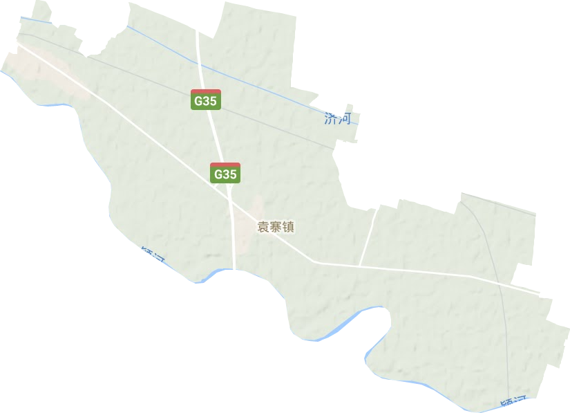 袁寨鎮地形圖