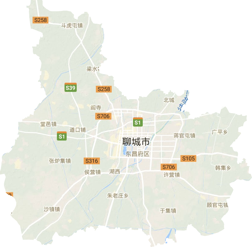 東昌府區地形圖