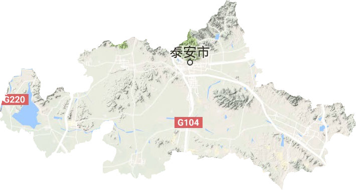 泰安市地形圖