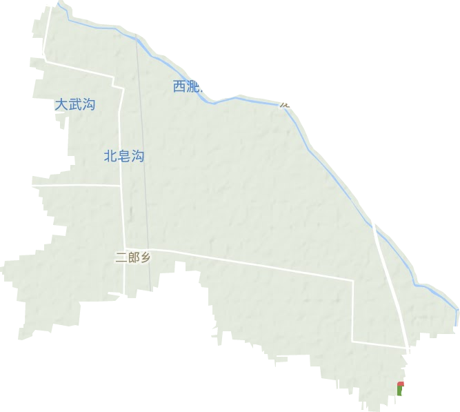 二郎鄉(xiāng)地形圖