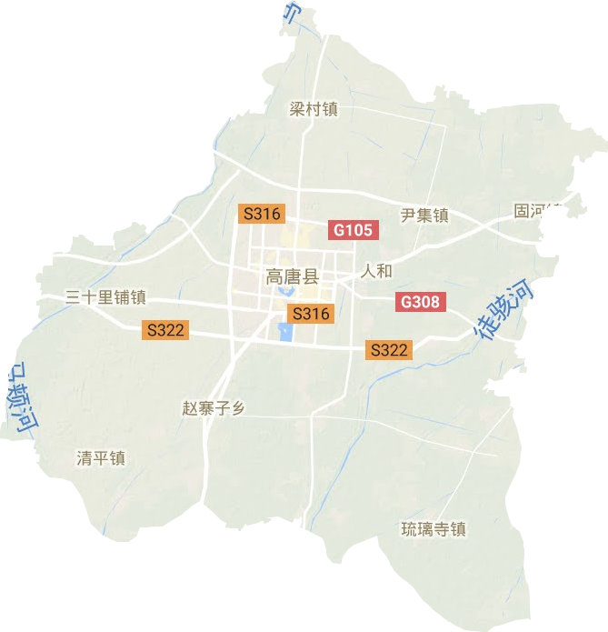 高唐縣地形圖