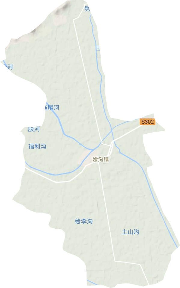 澮溝鎮地形圖