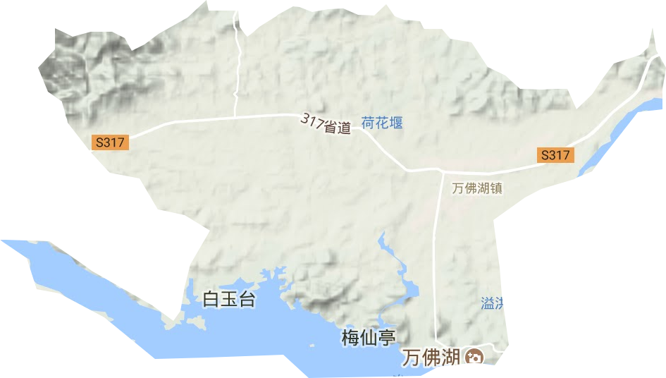 萬佛湖鎮(zhèn)地形圖