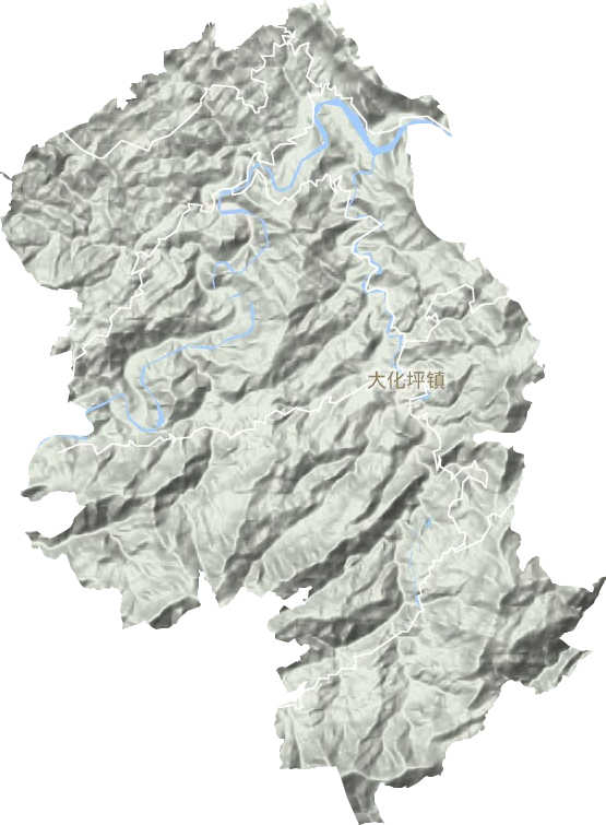 大化坪鎮地形圖