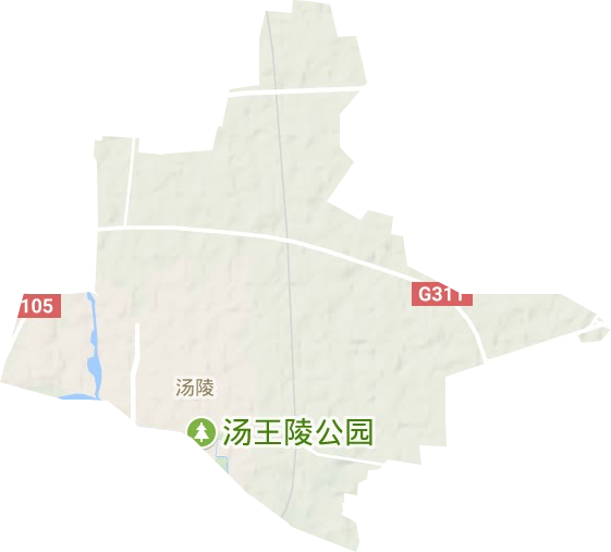 湯陵辦事處地形圖