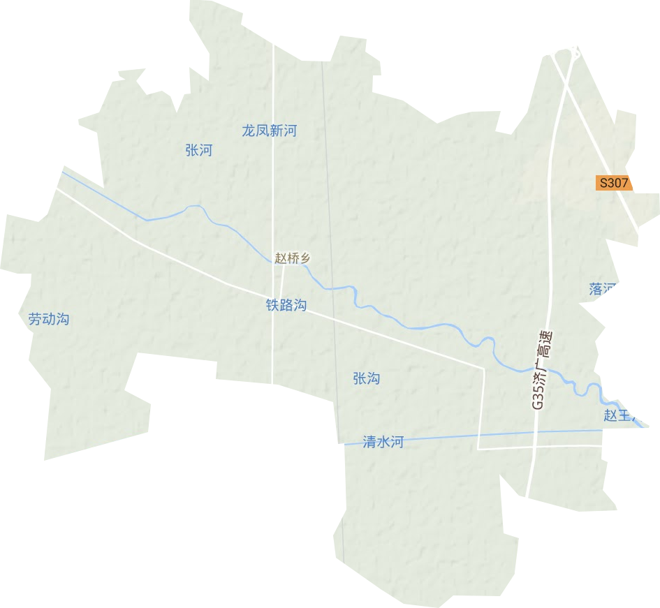 趙橋鄉(xiāng)地形圖
