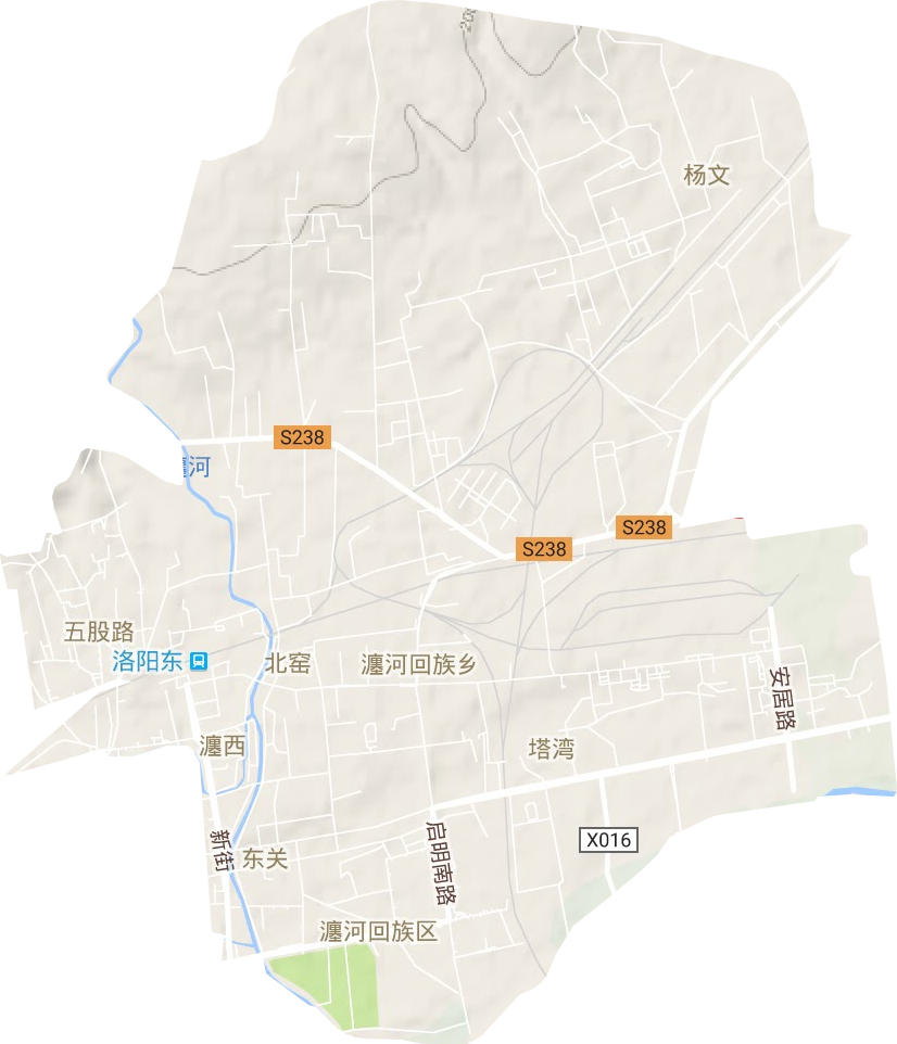 瀍河回族區地形圖